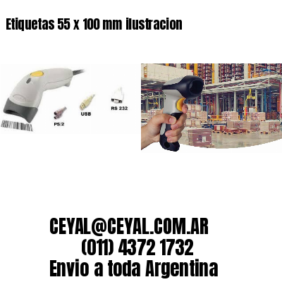 Etiquetas 55 x 100 mm ilustracion