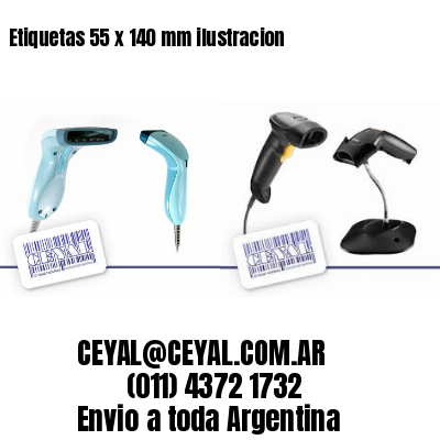 Etiquetas 55 x 140 mm ilustracion