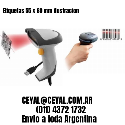 Etiquetas 55 x 60 mm ilustracion