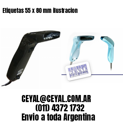 Etiquetas 55 x 80 mm ilustracion