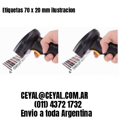Etiquetas 70 x 20 mm ilustracion