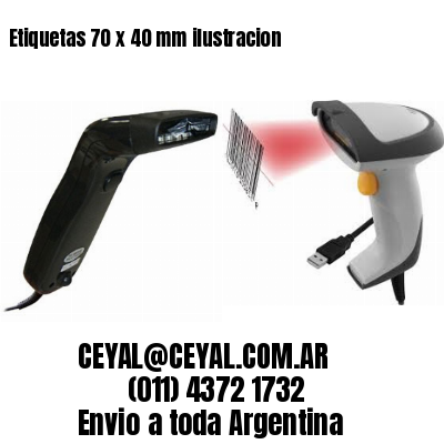 Etiquetas 70 x 40 mm ilustracion