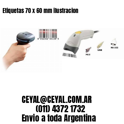 Etiquetas 70 x 60 mm ilustracion