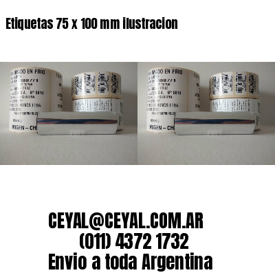 Etiquetas 75 x 100 mm ilustracion