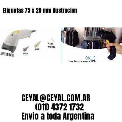 Etiquetas 75 x 20 mm ilustracion