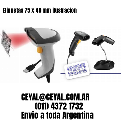 Etiquetas 75 x 40 mm ilustracion