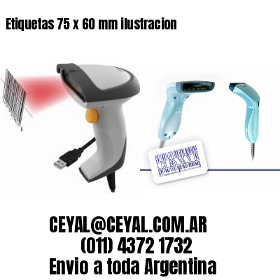 Etiquetas 75 x 60 mm ilustracion
