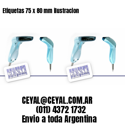 Etiquetas 75 x 80 mm ilustracion