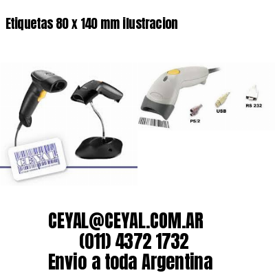Etiquetas 80 x 140 mm ilustracion