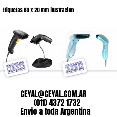 Etiquetas 80 x 20 mm ilustracion