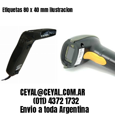 Etiquetas 80 x 40 mm ilustracion