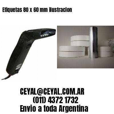 Etiquetas 80 x 60 mm ilustracion