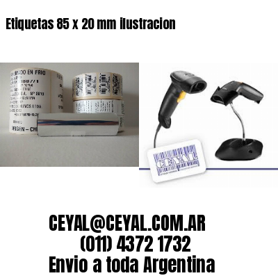 Etiquetas 85 x 20 mm ilustracion
