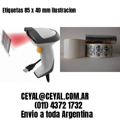Etiquetas 85 x 40 mm ilustracion