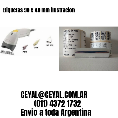 Etiquetas 90 x 40 mm ilustracion