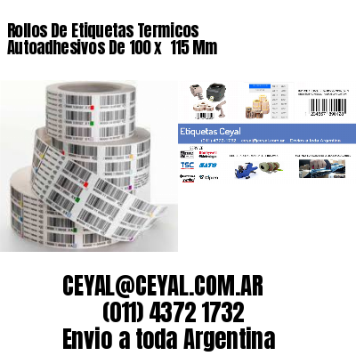 Rollos De Etiquetas Termicos Autoadhesivos De 100 x  115 Mm