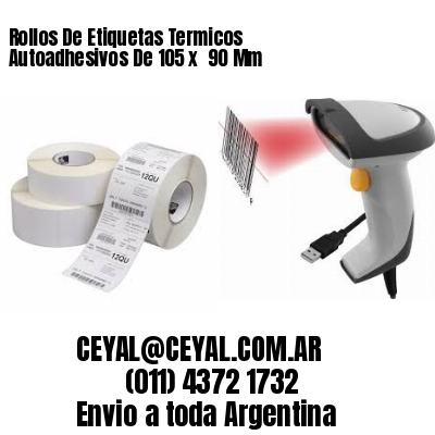 Rollos De Etiquetas Termicos Autoadhesivos De 105 x  90 Mm