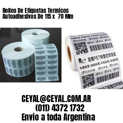 Rollos De Etiquetas Termicos Autoadhesivos De 115 x  70 Mm