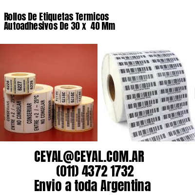 Rollos De Etiquetas Termicos Autoadhesivos De 30 x  40 Mm