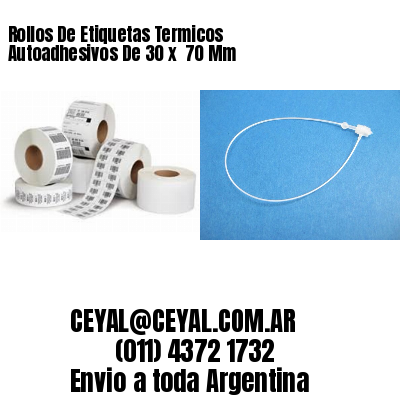 Rollos De Etiquetas Termicos Autoadhesivos De 30 x  70 Mm
