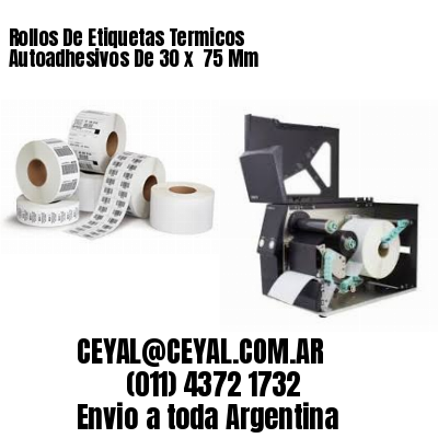 Rollos De Etiquetas Termicos Autoadhesivos De 30 x  75 Mm