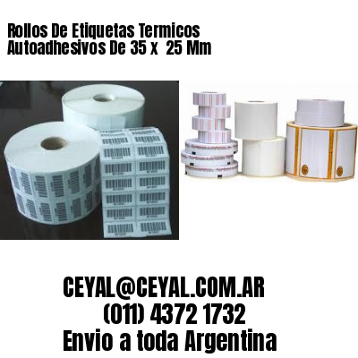 Rollos De Etiquetas Termicos Autoadhesivos De 35 x  25 Mm