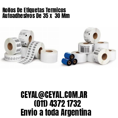 Rollos De Etiquetas Termicos Autoadhesivos De 35 x  30 Mm