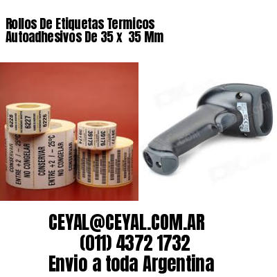Rollos De Etiquetas Termicos Autoadhesivos De 35 x  35 Mm