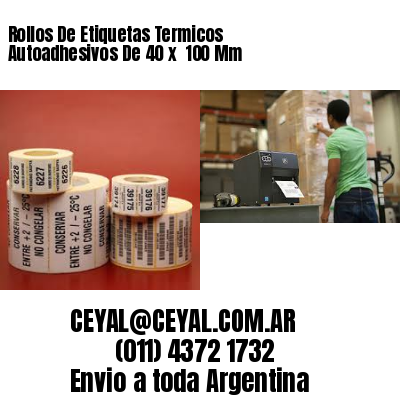 Rollos De Etiquetas Termicos Autoadhesivos De 40 x  100 Mm