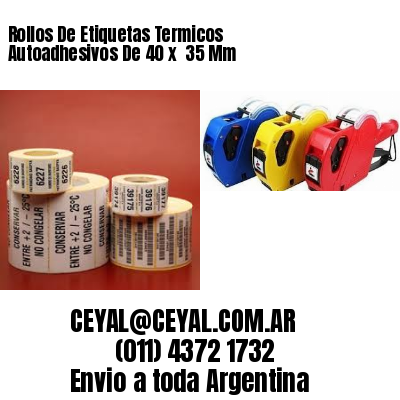 Rollos De Etiquetas Termicos Autoadhesivos De 40 x  35 Mm