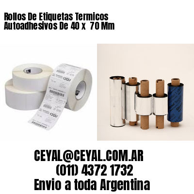 Rollos De Etiquetas Termicos Autoadhesivos De 40 x  70 Mm