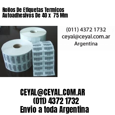 Rollos De Etiquetas Termicos Autoadhesivos De 40 x  75 Mm