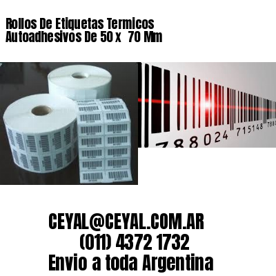 Rollos De Etiquetas Termicos Autoadhesivos De 50 x  70 Mm
