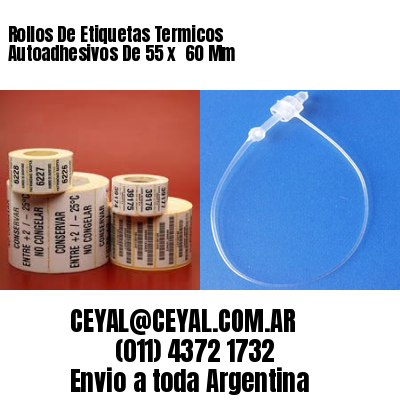 Rollos De Etiquetas Termicos Autoadhesivos De 55 x  60 Mm