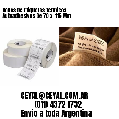 Rollos De Etiquetas Termicos Autoadhesivos De 70 x  115 Mm
