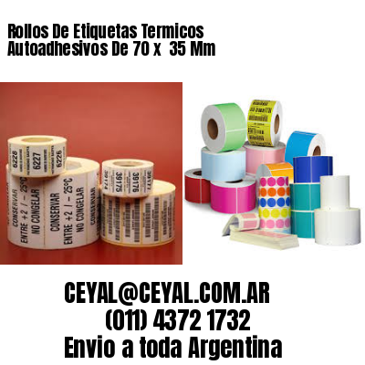 Rollos De Etiquetas Termicos Autoadhesivos De 70 x  35 Mm