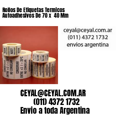 Rollos De Etiquetas Termicos Autoadhesivos De 70 x  40 Mm