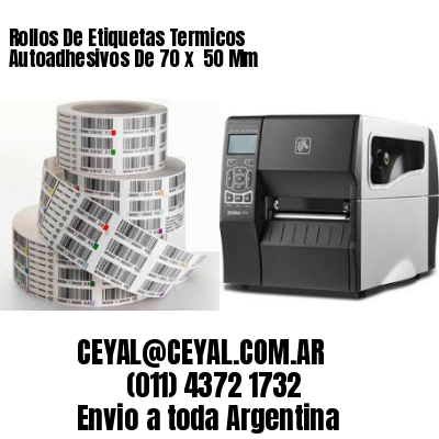 Rollos De Etiquetas Termicos Autoadhesivos De 70 x  50 Mm