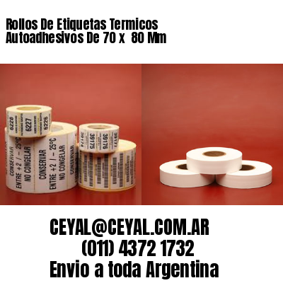 Rollos De Etiquetas Termicos Autoadhesivos De 70 x  80 Mm