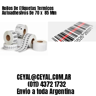 Rollos De Etiquetas Termicos Autoadhesivos De 70 x  85 Mm