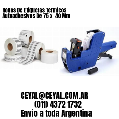 Rollos De Etiquetas Termicos Autoadhesivos De 75 x  40 Mm