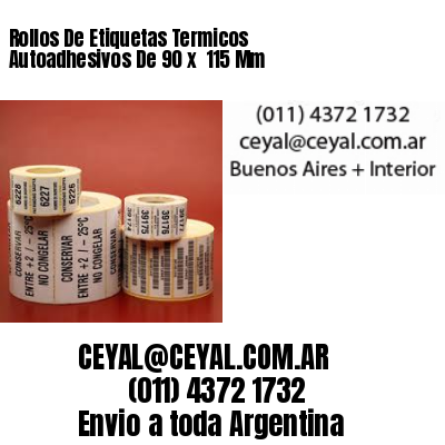 Rollos De Etiquetas Termicos Autoadhesivos De 90 x  115 Mm