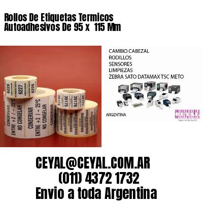 Rollos De Etiquetas Termicos Autoadhesivos De 95 x  115 Mm