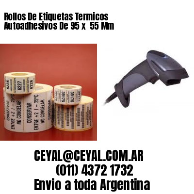Rollos De Etiquetas Termicos Autoadhesivos De 95 x  55 Mm