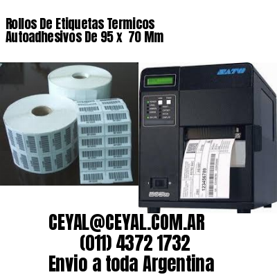 Rollos De Etiquetas Termicos Autoadhesivos De 95 x  70 Mm