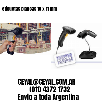 etiquetas blancas 10 x 11 mm
