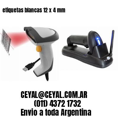 etiquetas blancas 12 x 4 mm