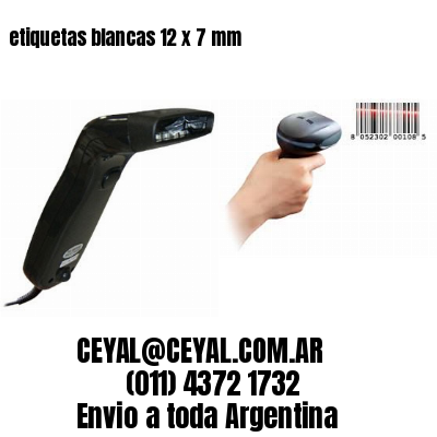 etiquetas blancas 12 x 7 mm