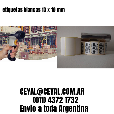 etiquetas blancas 13 x 10 mm