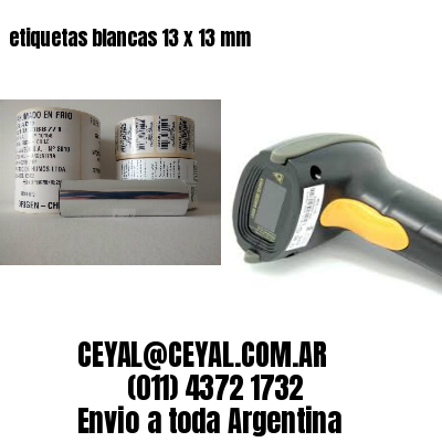 etiquetas blancas 13 x 13 mm